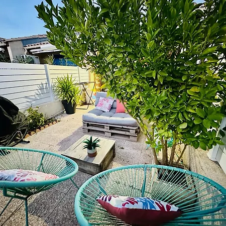 Le Sunset Marseillan-plage, Entre Mer, Canal Du Midi Et Lagune De Thau, Etape Velo, Famille, Couple, Vrp, Toutou Admis, Jardin, Parking Prive Gratuit, Velos, Clim, Wifi Fibre Gratuite, Commodites, Et Piste Cyclable A Proximite Apartman Marseillan