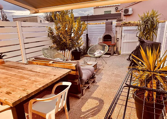 Le Sunset Marseillan-plage, Entre Et Lagune De Thau, Etape Velo, Famille, Couple, Vrp, Toutou Admis, Jardin, Parking Prive Gratuit, Velos, Clim, Wifi Fibre Gratuite, Commodites, Et Piste Cyclable A Proximite, 6 Couchages Nous Cont * マルセイヤン