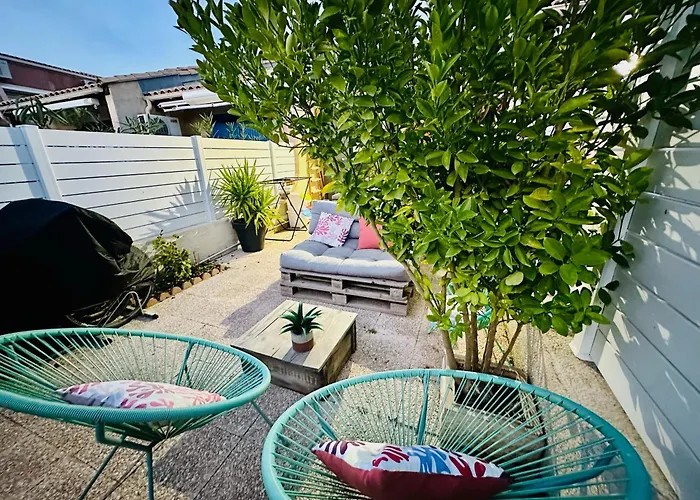 Le Sunset Marseillan-plage, Entre Et Lagune De Thau, Etape Velo, Famille, Couple, Vrp, Toutou Admis, Jardin, Parking Prive Gratuit, Velos, Clim, Wifi Fibre Gratuite, Commodites, Et Piste Cyclable A Proximite, 6 Couchages Nous Cont Apartman Marseillan